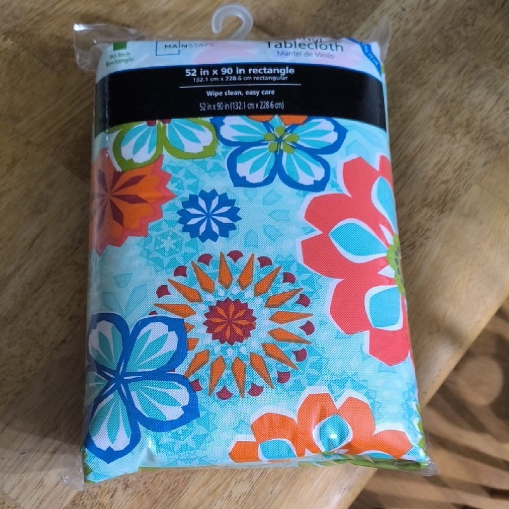 Mainstays Vibrant Floral Vinyl Tablecloth